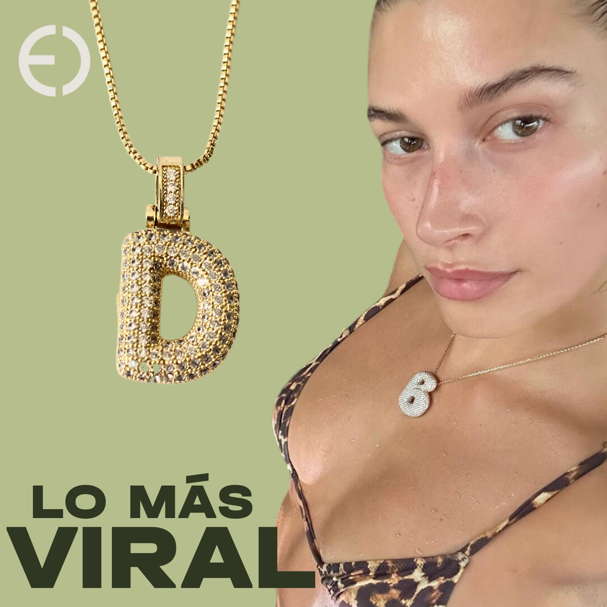 COLLAR INICIAL HAILEY BIEBER DORADO